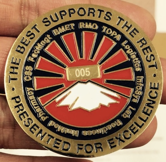Side 1, medallion for a medical support squadron in Misawa AB, Japan